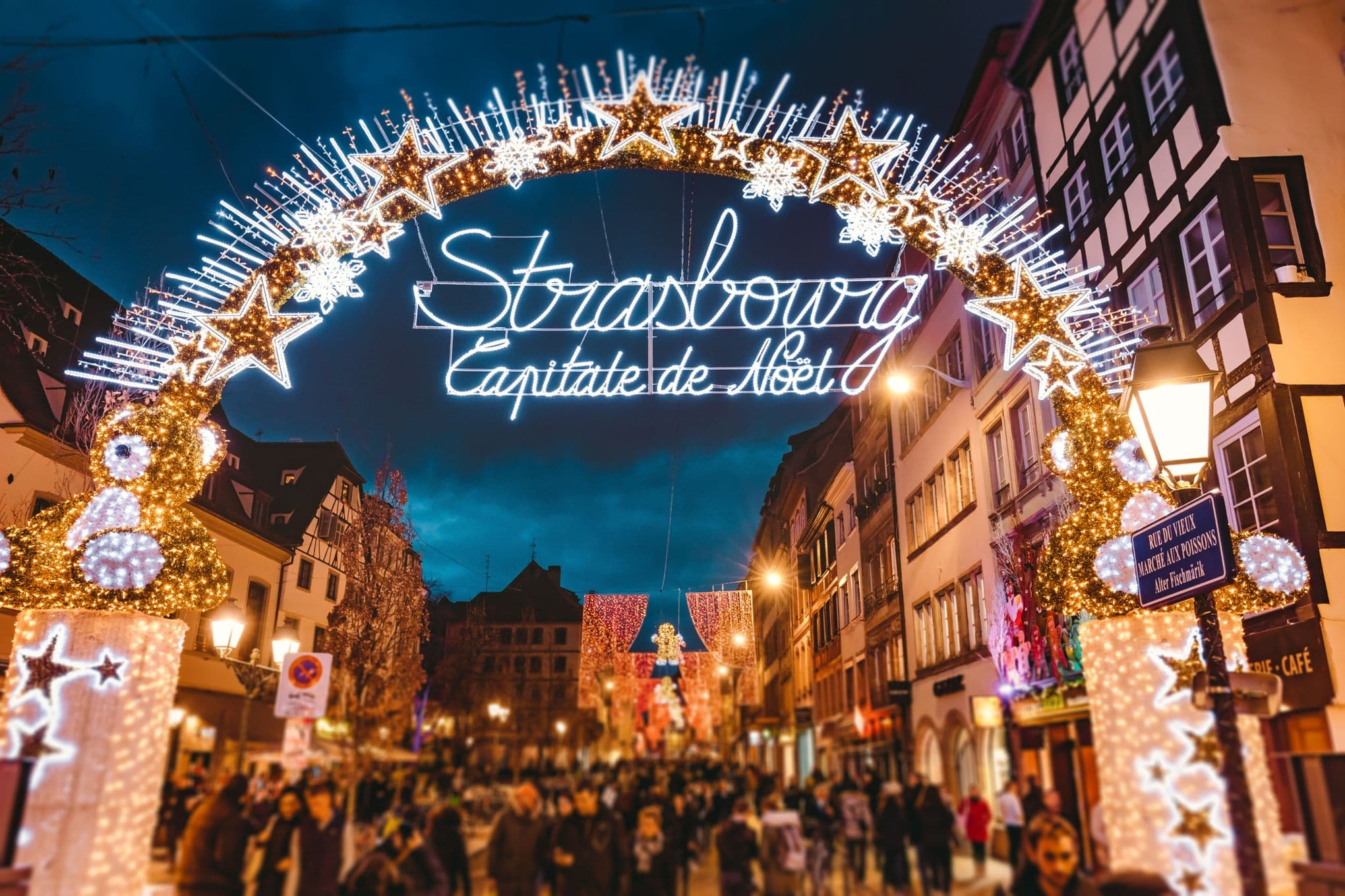 L'un des plus connus des marchés de Noël d'Alsace : celui de Strasbourg