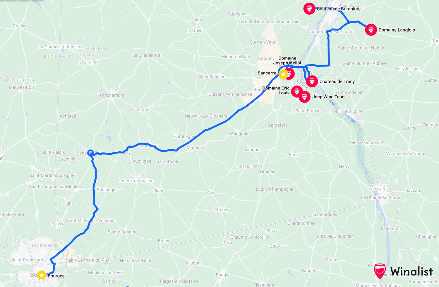 Loire Valley wine map: Uncover the famous wine region - 2026 - 35 - Loire valley wine map Carte Route des vins du centre val de Loire - Itineraire - Winalist